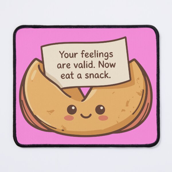 Item preview, Your Feelings Are Valid Kawaii Fortune Cookie Mental Health Snack designed and sold by ShirtRemarks.