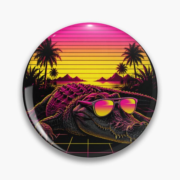 Item preview, Rad Aussie Salty – Cocodrilo Synthwave Retro 2 designed and sold by Mavila Forge.