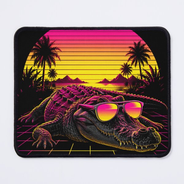 Item preview, Rad Aussie Salty – Cocodrilo Synthwave Retro 2 designed and sold by Mavila Forge.