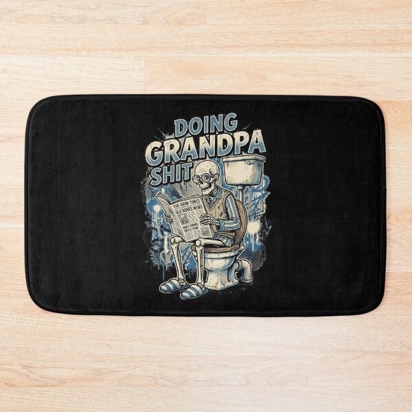 Item preview, Doing Grandpa Shit Funny Newspaper Skeleton designed and sold by dudelinart.
