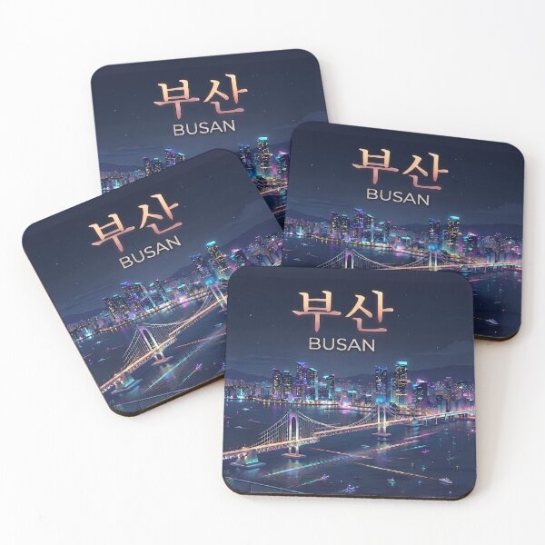 Item preview, Busan Nights: Gwangan Bridge & Yacht Harbor View designed and sold by SOOstudio73.
