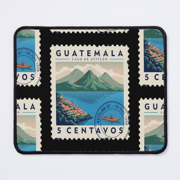 Item preview, Lake Atitlán Guatemala Volcano Postage Stamp Travel Sticker designed and sold by stickercuffs.