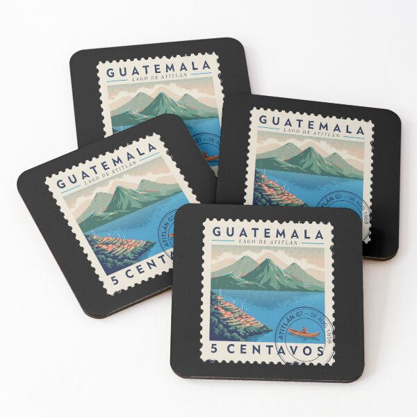 Item preview, Lake Atitlán Guatemala Volcano Postage Stamp Travel Sticker designed and sold by stickercuffs.