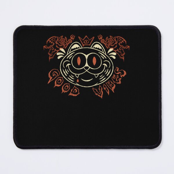Item preview, Stylized Line Art Drawing Of A Smiling Vampire Cat designed and sold by bigoseq.