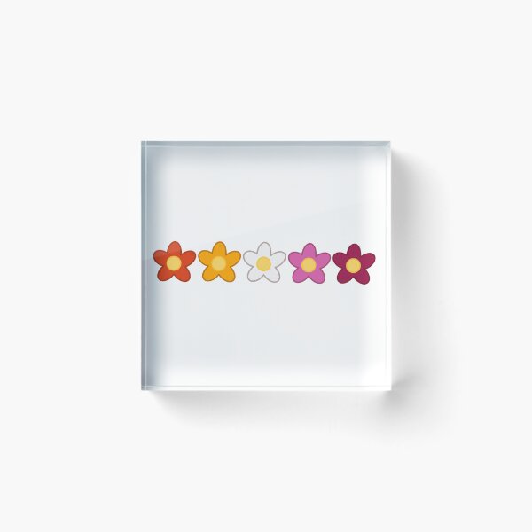Item preview, Lesbian flag flowers designed and sold by Menascreative.