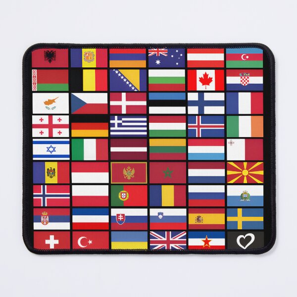 Artikelvorschau, NEUE Flaggen des Eurovision Song Contest mit KANADA entworfen und verkauft von WindMachinePod.