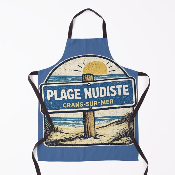 Aperçu de l'œuvre Plage nudiste de Crans-sur-Mer – Design Classique créée et vendue par killem667.