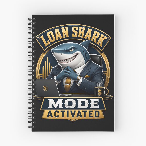 Item preview, Loan Shark Mode Activated Funny Business Shark T-Shirt designed and sold by Cosmic Meme Factory.
