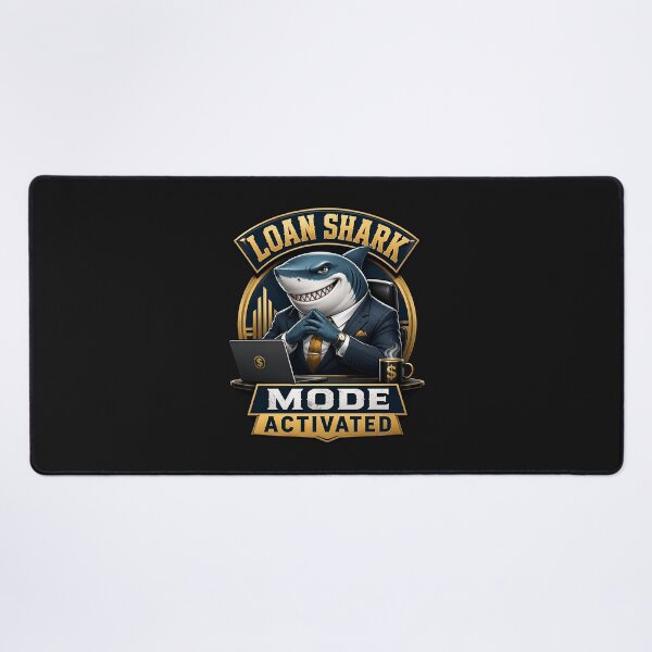 Item preview, Loan Shark Mode Activated Funny Business Shark T-Shirt designed and sold by Cosmic Meme Factory.