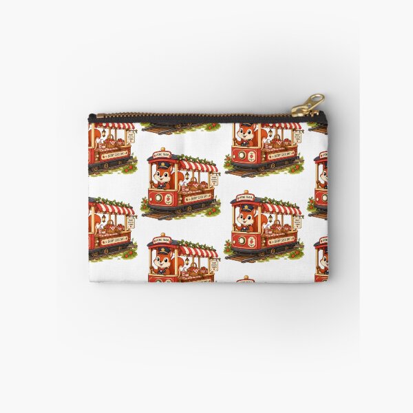 Item preview, Red squirrel strawberry picnic tram designed and sold by QuirkNest Studio .
