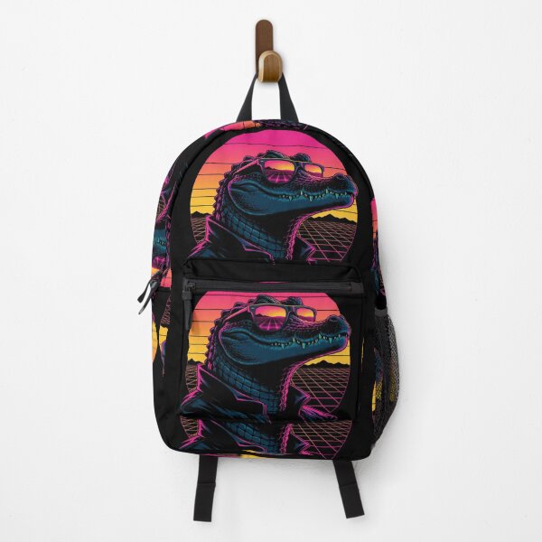 Item preview, Rad Aussie Salty – Retro Synthwave Crocodile designed and sold by JMAVILA ART.