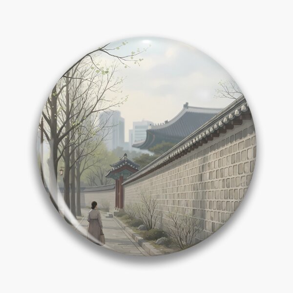 Item preview, Seoul Serenity: Peaceful Walk by Gyeongbokgung Stone Wall designed and sold by SOOstudio73.