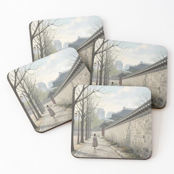 Item preview, Seoul Serenity: Peaceful Walk by Gyeongbokgung Stone Wall designed and sold by SOOstudio73.
