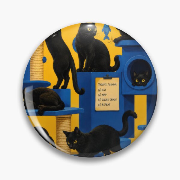Item preview, Playful Black Cats Pattern #4 designed and sold by Andy Gambino Art.