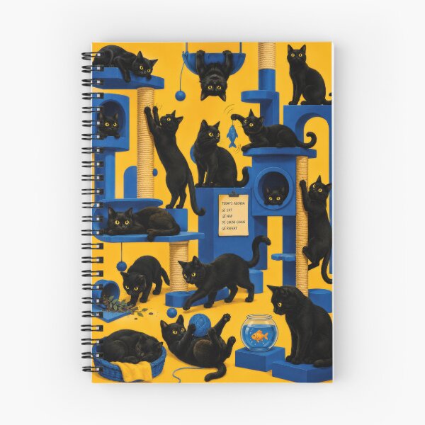 Item preview, Playful Black Cats Pattern #4 designed and sold by Andy Gambino Art.