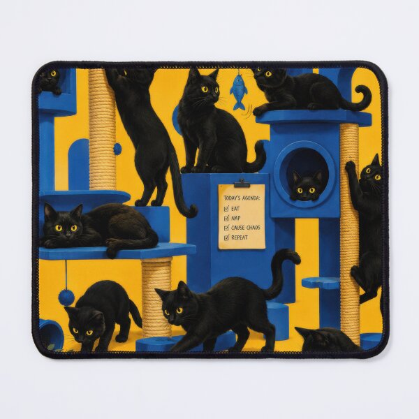 Item preview, Playful Black Cats Pattern #4 designed and sold by Andy Gambino Art.