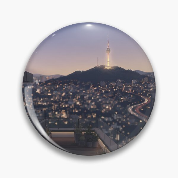 Item preview, Seoul Night: Namsan Tower Rooftop Serenity designed and sold by SOOstudio73.