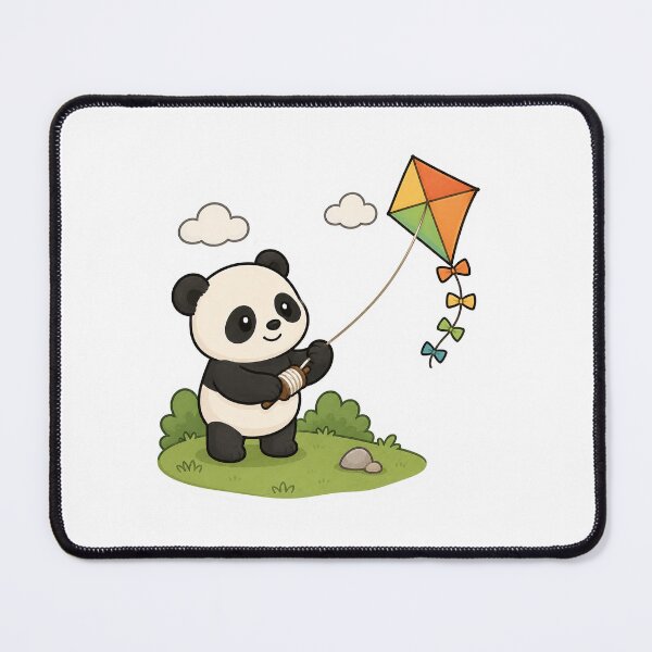 Item preview, Cute Panda Flying a Kite Sticker designed and sold by PawsGiggles.