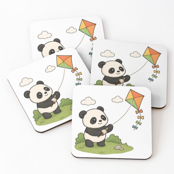 Item preview, Cute Panda Flying a Kite Sticker designed and sold by PawsGiggles.