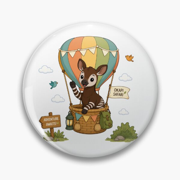 Item preview, Okapi balloon safari adventure  designed and sold by QuirkNest Studio .