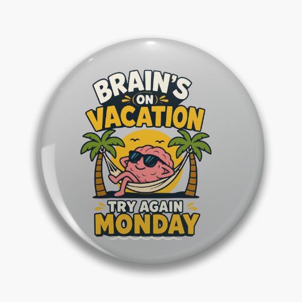 Item preview, Brain on Vacation Funny Tropical Relaxation Mood with Sunglasses and Hammock for Monday Lovers designed and sold by Huddy-clothes.
