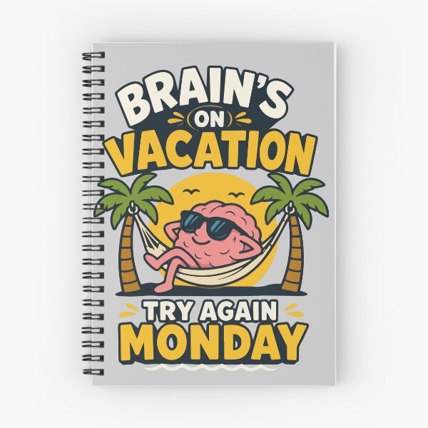 Item preview, Brain on Vacation Funny Tropical Relaxation Mood with Sunglasses and Hammock for Monday Lovers designed and sold by Huddy-clothes.