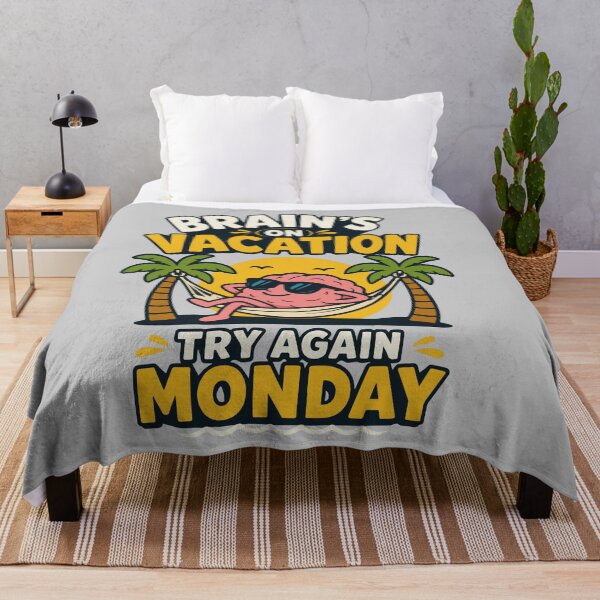 Item preview, Brain on Vacation Funny Tropical Relaxation Mood with Sunglasses and Hammock for Monday Lovers designed and sold by Huddy-clothes.
