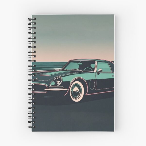 Item preview, Retro Vintage Roadster Beach Cruise - Neon Vector Car Art designed and sold by Nexus Space.