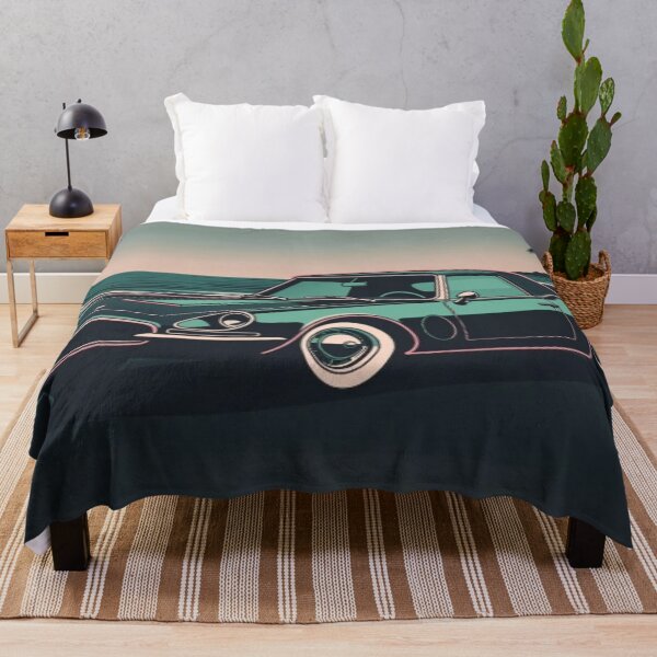 Item preview, Retro Vintage Roadster Beach Cruise - Neon Vector Car Art designed and sold by Nexus Space.