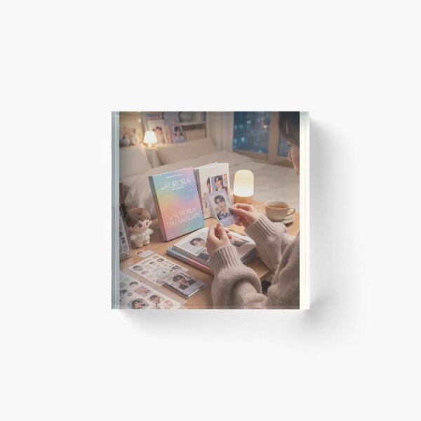 Item preview, Cozy K-Pop Album Unboxing Night with Photo Card designed and sold by SOOstudio73.
