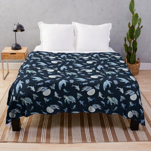 Item preview, Watercolor Ocean Sea Turtle Wildlife Pattern designed and sold by Chromaovo.