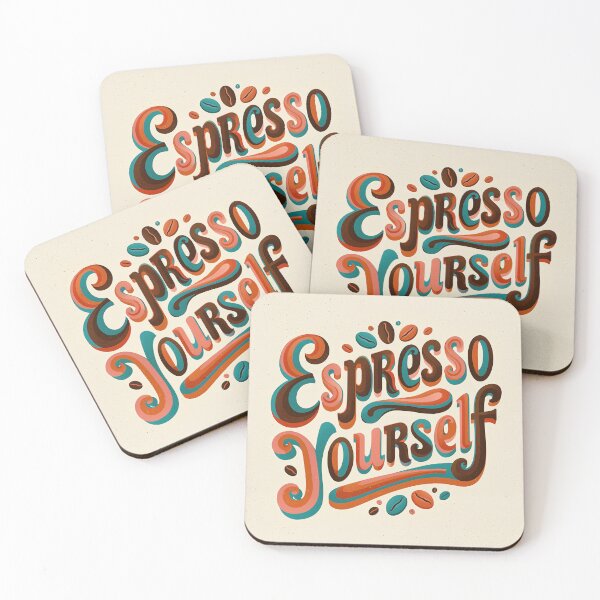 Item preview,  Retro Espresso Yourself Coffee Typography designed and sold by EgonZ9.