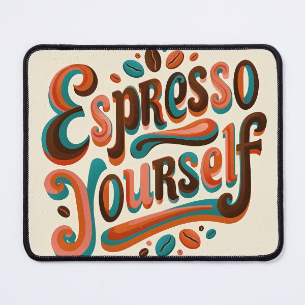 Item preview,  Retro Espresso Yourself Coffee Typography designed and sold by EgonZ9.