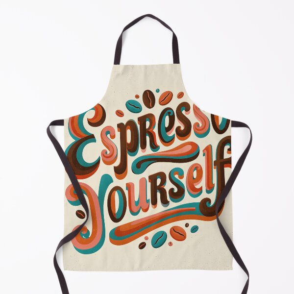 Item preview, Retro Espresso Yourself Coffee Typography designed and sold by EgonZ9.