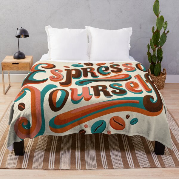 Item preview, Retro Espresso Yourself Coffee Typography designed and sold by EgonZ9.