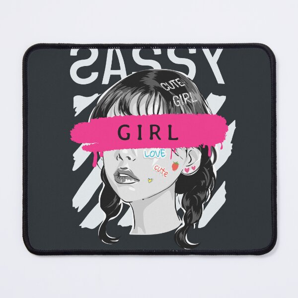 Item preview, Sassy Cute Anime Girl Grunge Streetwear Aesthetic designed and sold by Rogue Heart Collective™.