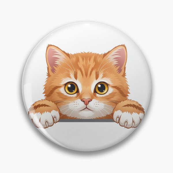 Item preview, Cute Peeking Orange Tabby Cat designed and sold by seven things shop.