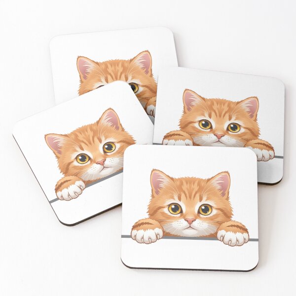 Item preview, Cute Peeking Orange Tabby Cat designed and sold by seven things shop.