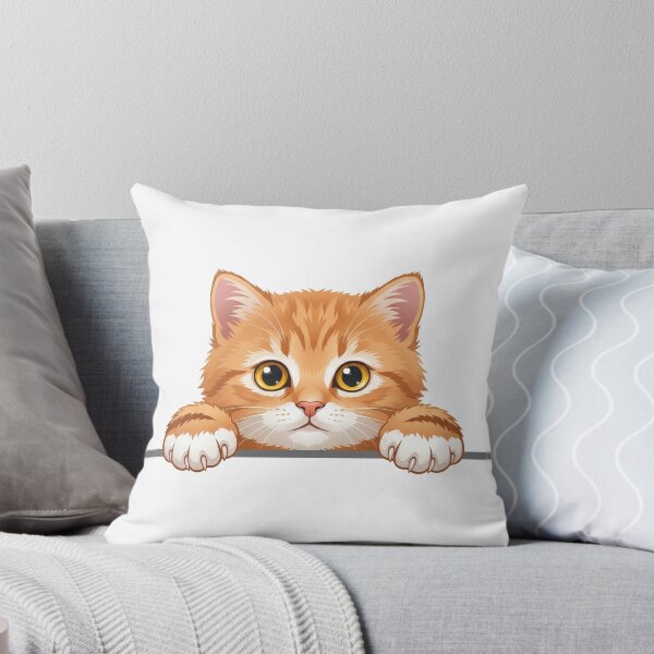 Item preview, Cute Peeking Orange Tabby Cat designed and sold by seven things shop.