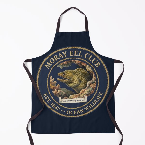 Item preview, Moray Eel Club Vintage Badge Ocean Wildlife Art designed and sold by CalmCapy Co.