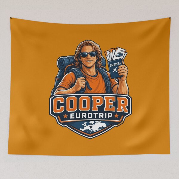 Item preview, Cooper Eurotrip Backpacking Diseño Clásico Retro designed and sold by killem667.