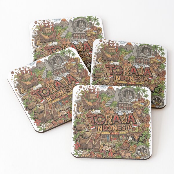 Item preview, Wonderful Toraja Indonesia Travel Souvenir Heritage Colorful Cultural Doodle designed and sold by arisukma11.