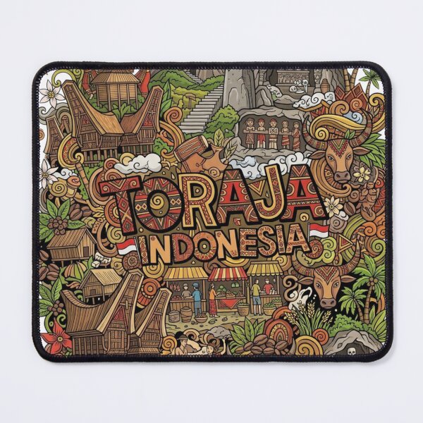 Item preview, Wonderful Toraja Indonesia Travel Souvenir Heritage Colorful Cultural Doodle designed and sold by arisukma11.