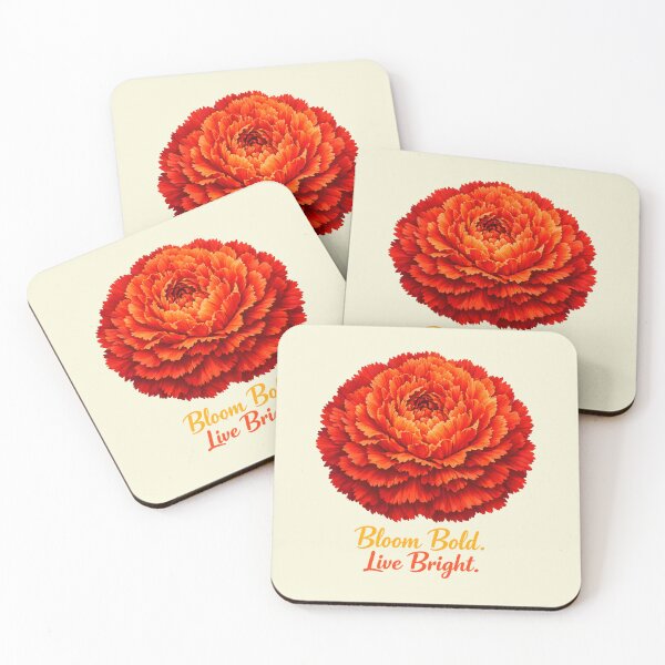 Item preview, Bloom Bold Live Bright Red Carnation Flower designed and sold by taiche.