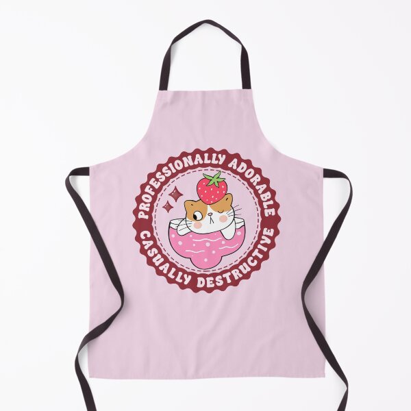 Item preview, Professionally Adorable Casually Destructive - Funny Kawaii Strawberry Cat designed and sold by the-Z3nith.