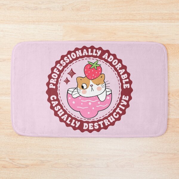 Item preview, Professionally Adorable Casually Destructive - Funny Kawaii Strawberry Cat designed and sold by the-Z3nith.