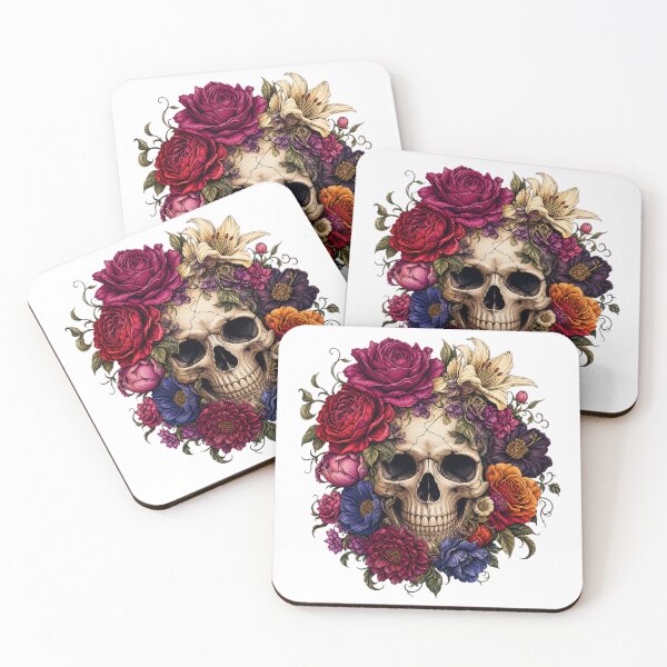 Item preview,  Floral Gothic Skull designed and sold by Ahmed Nedji.