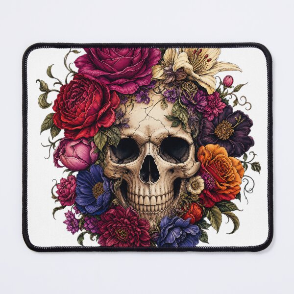 Item preview, Floral Gothic Skull designed and sold by Ahmed Nedji.