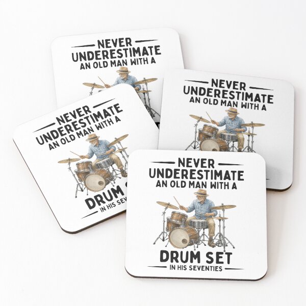 Item preview, Never Underestimate An Old Man With A Drum Set In His Seventies designed and sold by LounisArt.