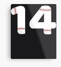 Number 14 Baseball #14 Metal Print